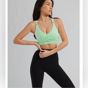 Buff Bunny candy wrap sports bra in Keylime Pie
